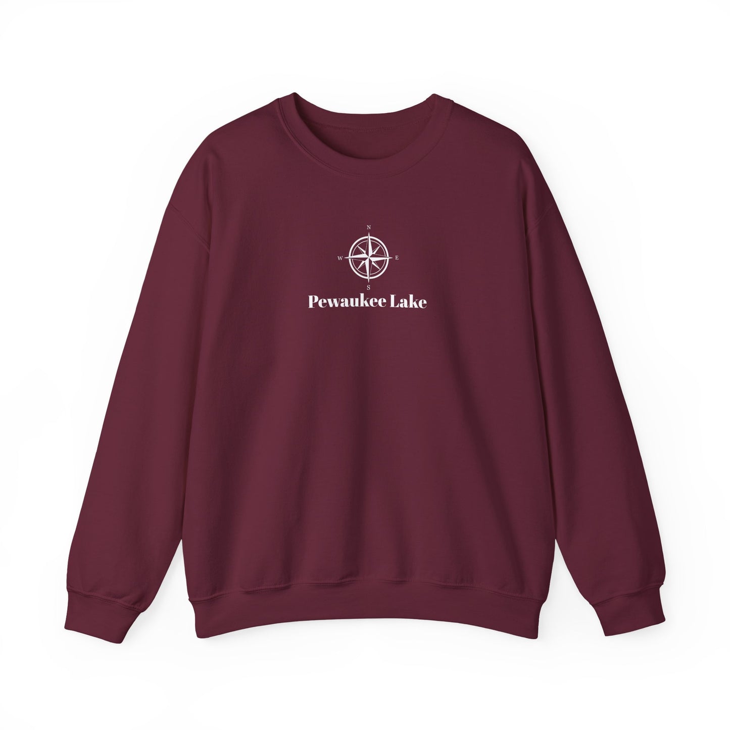 Pewaukee Lake Compass Rose Unisex Heavy Blend™ Crewneck Sweatshirt