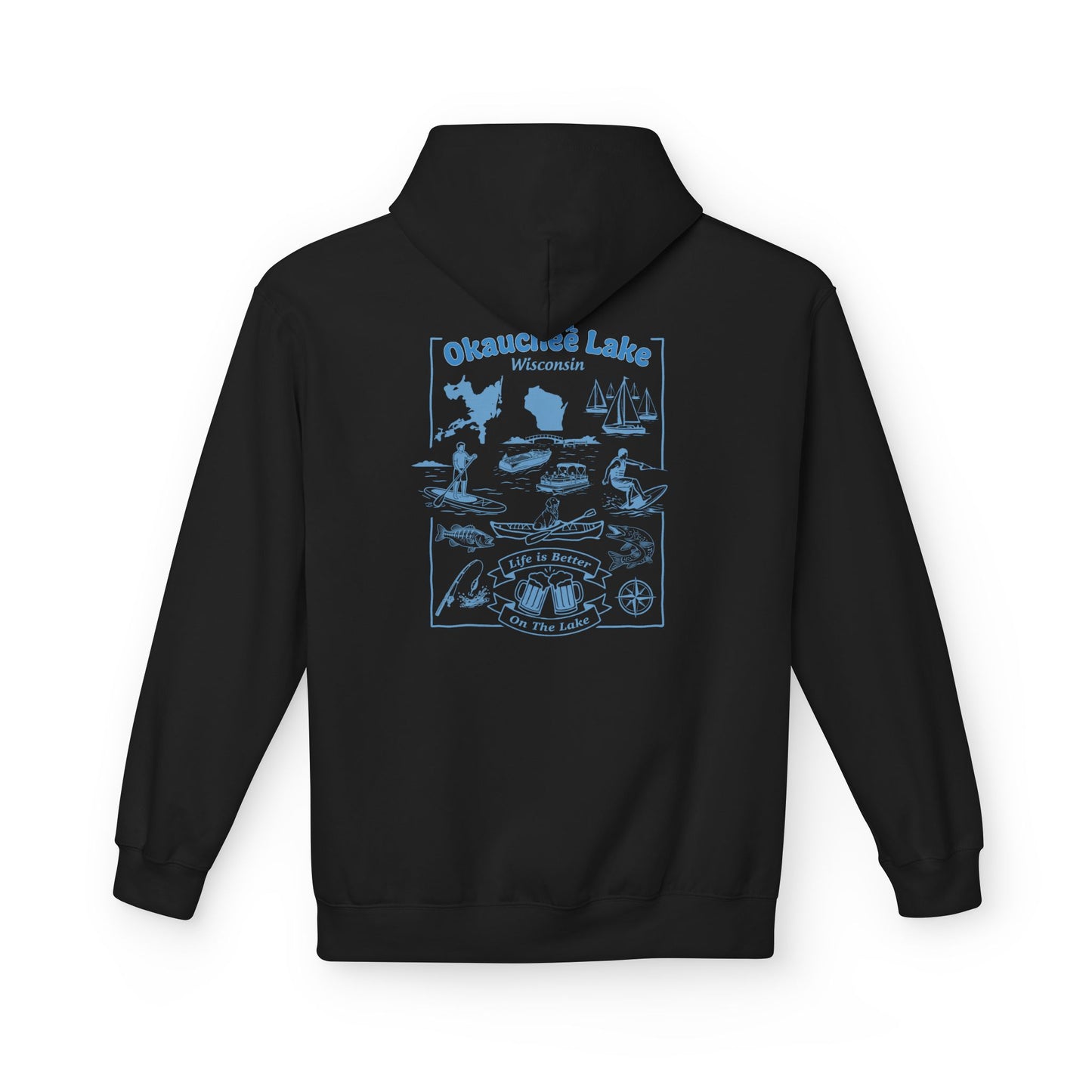 Okauchee Lake Midweight Travel Hoodie -  FD Style #1 (CLC)