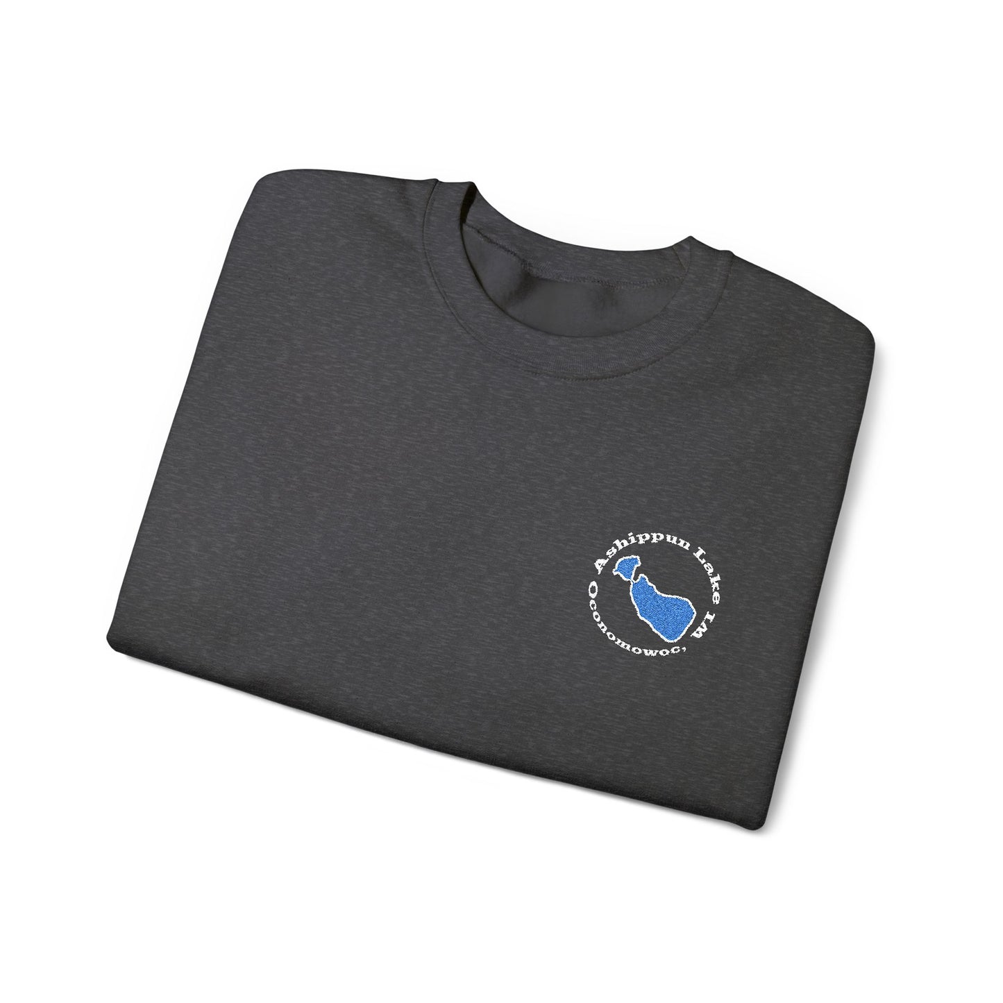 Ashippun Lake Embroidered Crewneck