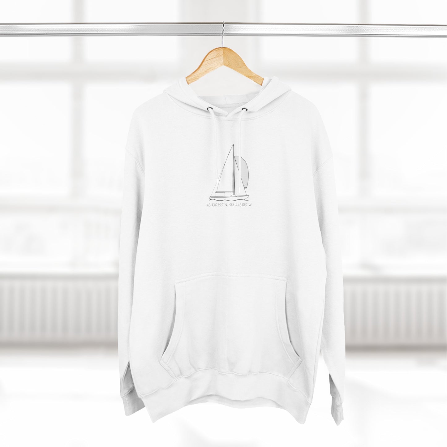 Sailboat Yngling Model Type Three-Panel Fleece Hoodie Unisex