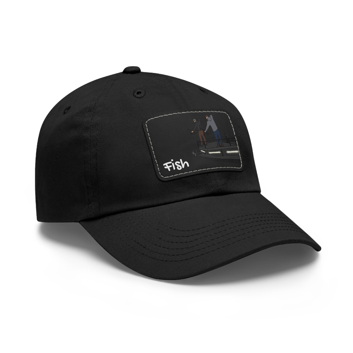 Bow fishing Hat with Leather Patch