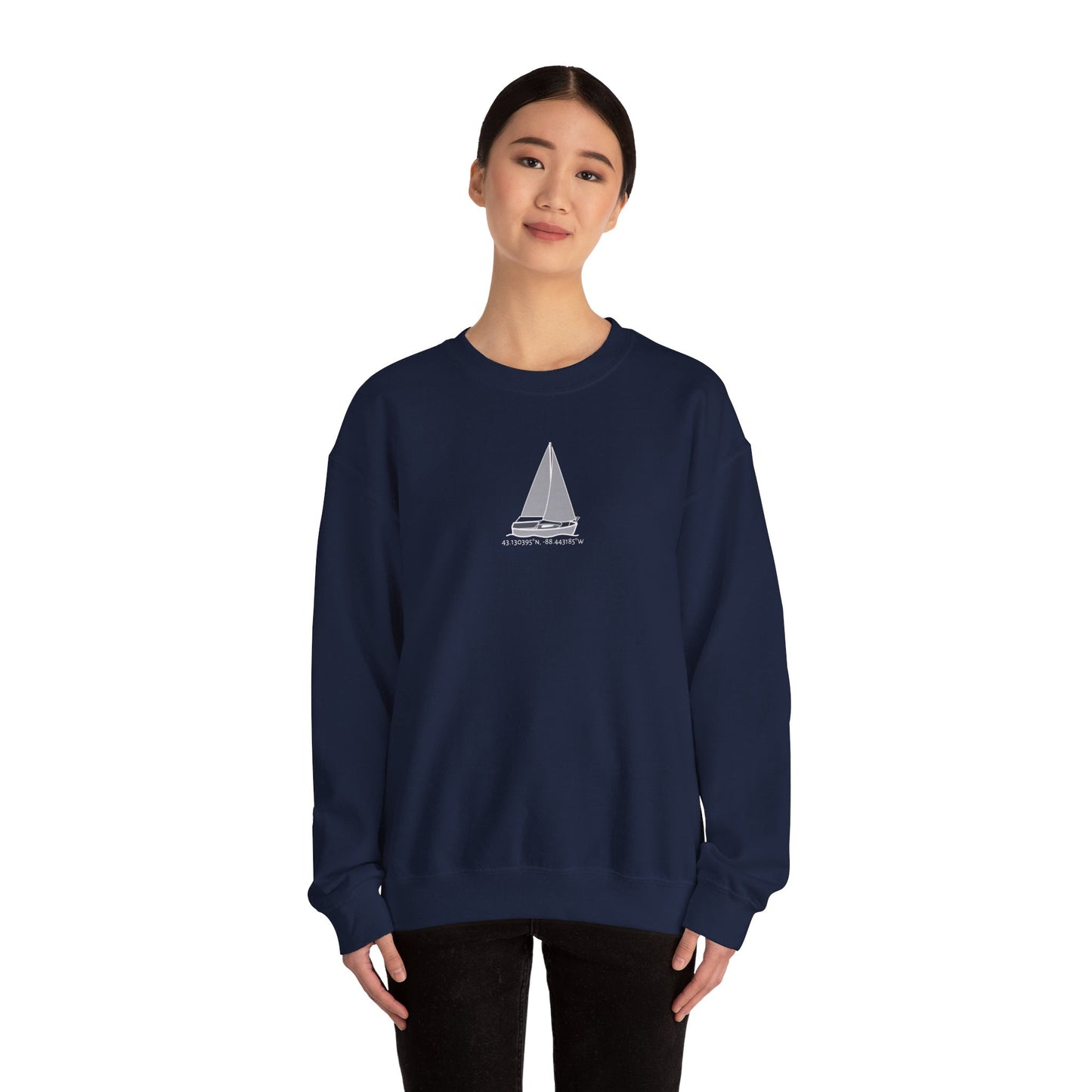 Sailboat Comfort Unisex Heavy Blend™ Crewneck Sweatshirt