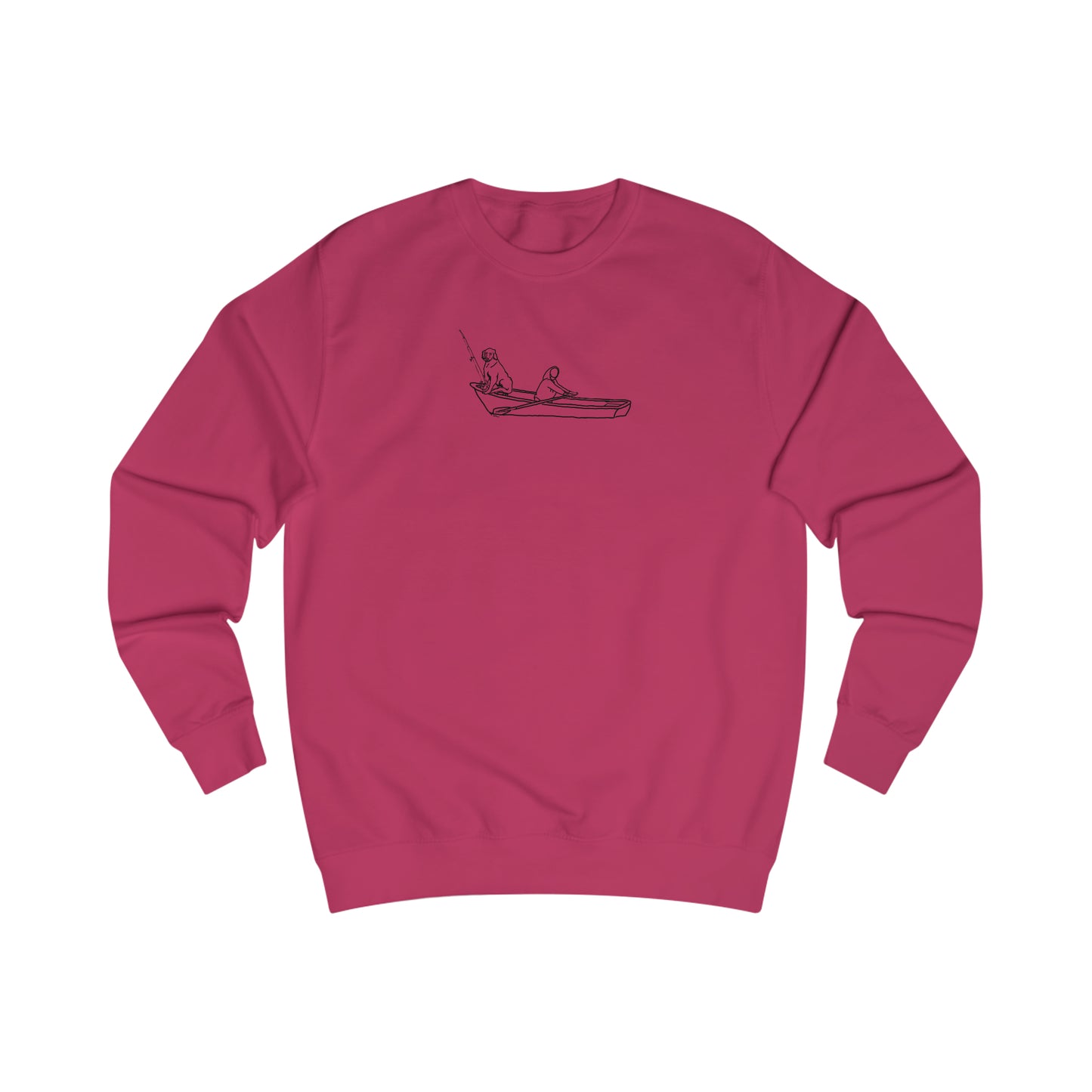 Dog Row Boat Fishing - Men's Crewneck