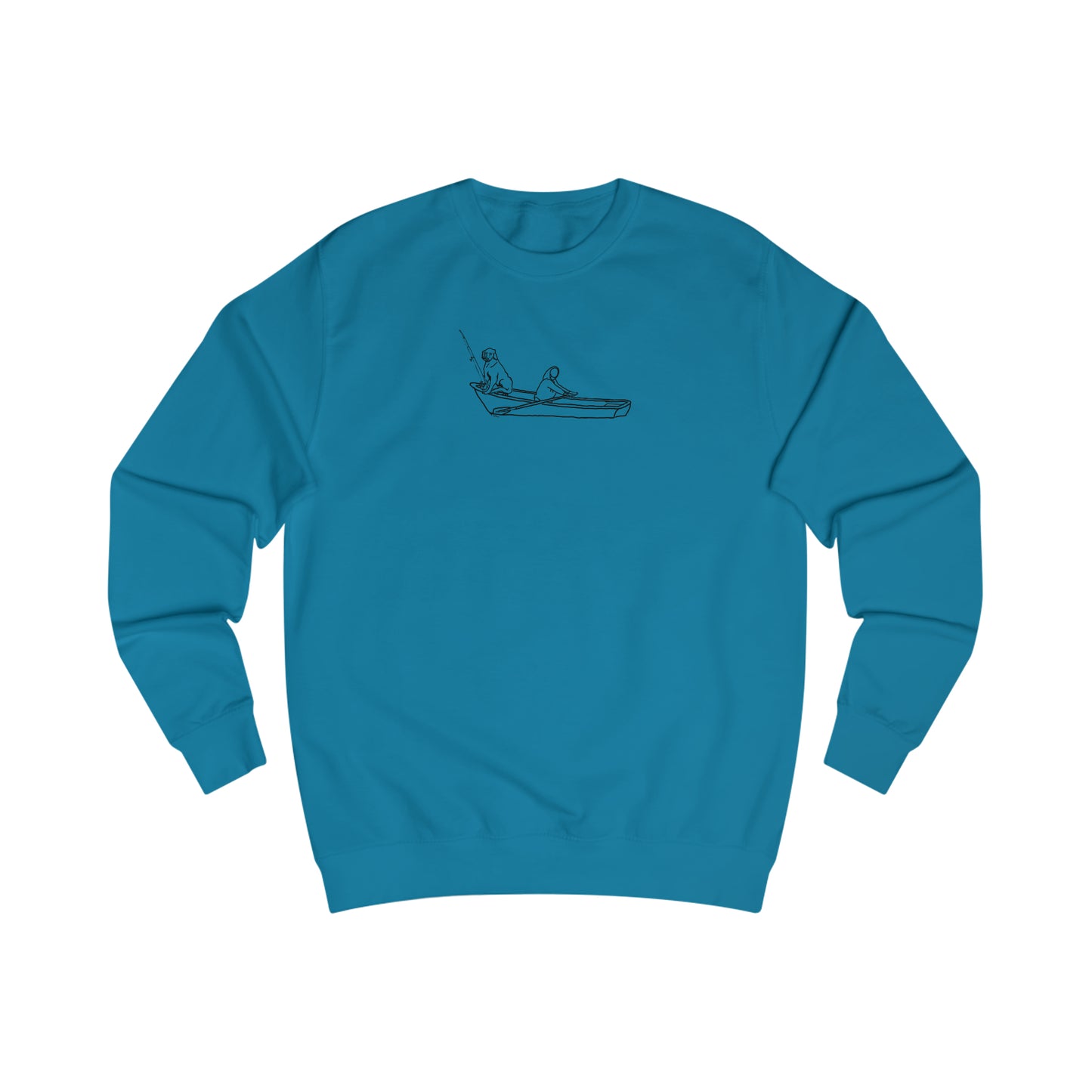 Dog Row Boat Fishing - Men's Crewneck