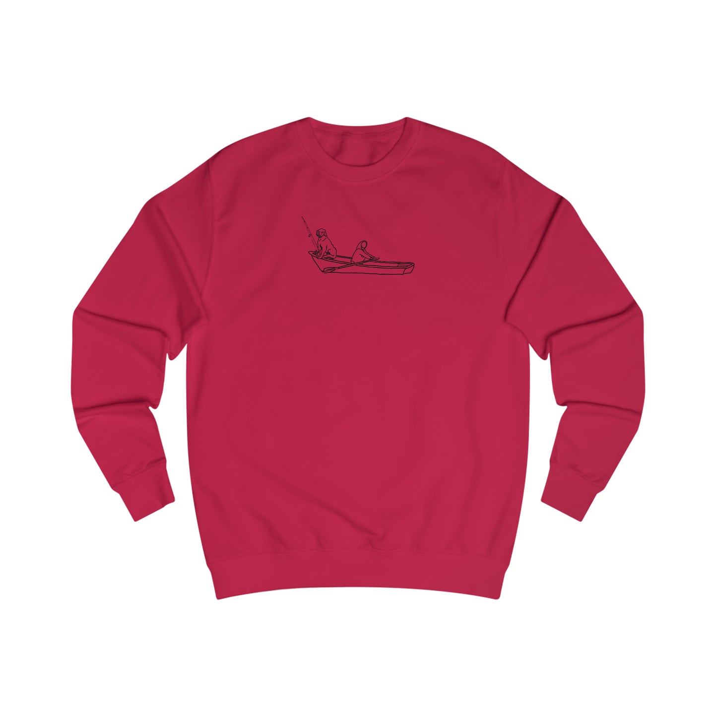 Dog Row Boat Fishing - Men's Crewneck