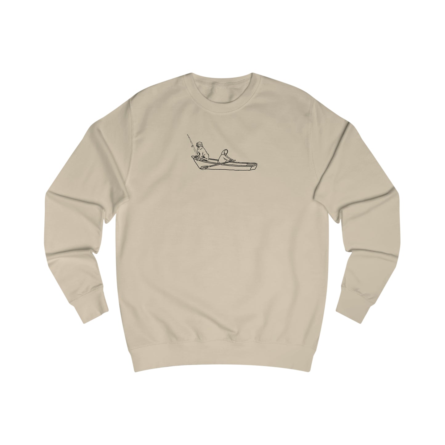 Dog Row Boat Fishing - Men's Crewneck