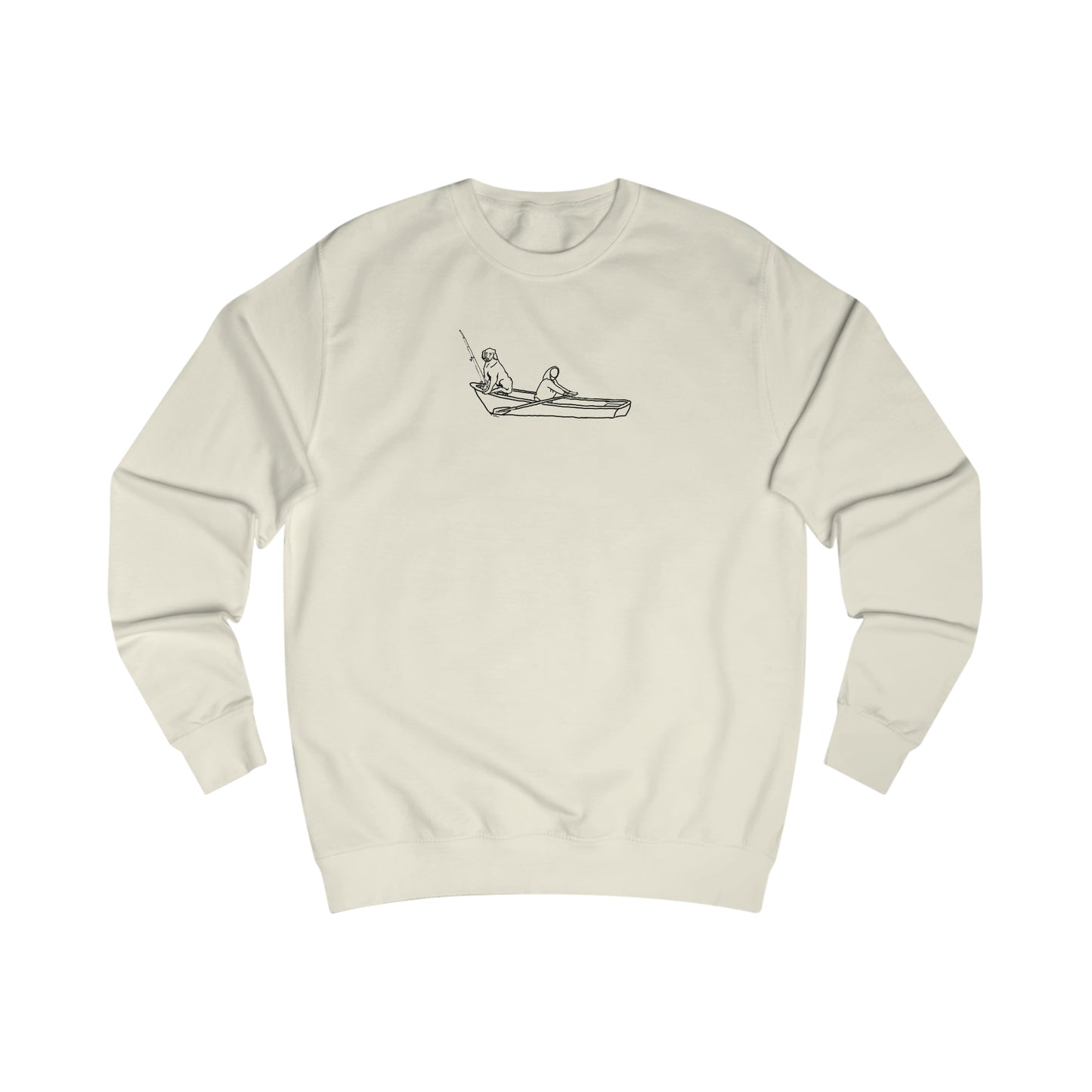 Dog Row Boat Fishing - Men's Crewneck