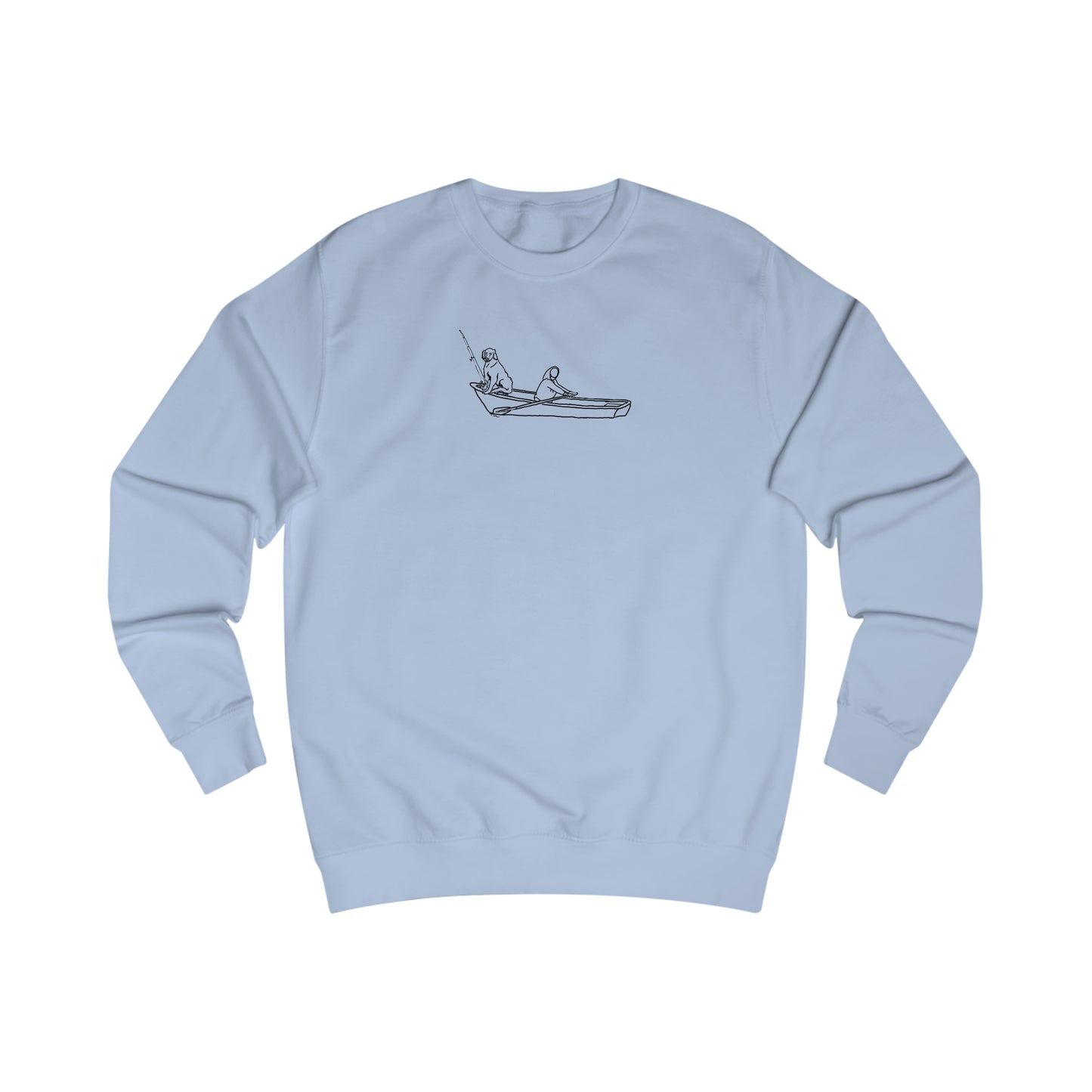 Dog Row Boat Fishing - Men's Crewneck