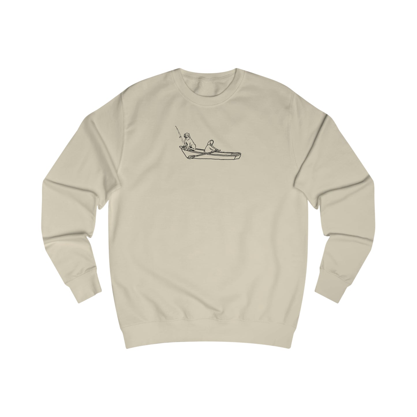 Dog Row Boat Fishing - Men's Crewneck