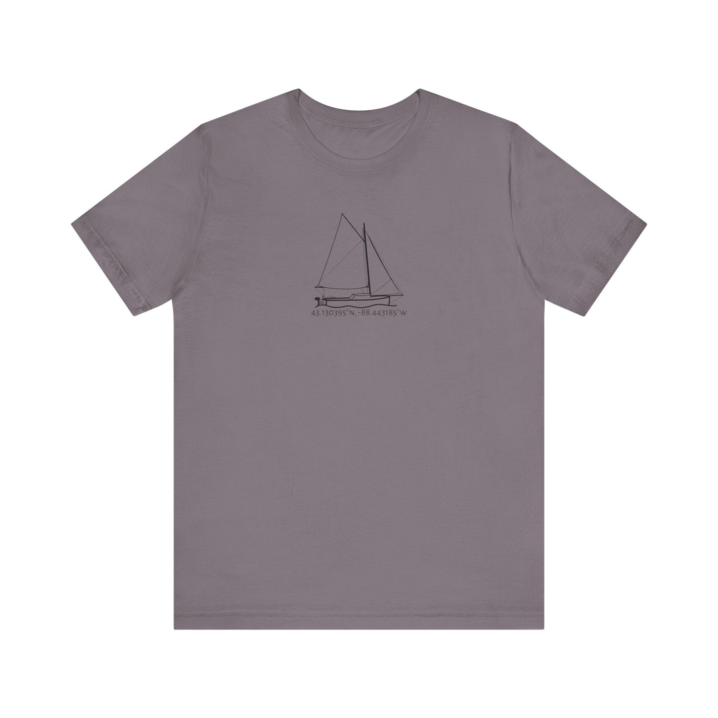 Sailboat with Motor Unisex Lightweight Short Sleeve Tee