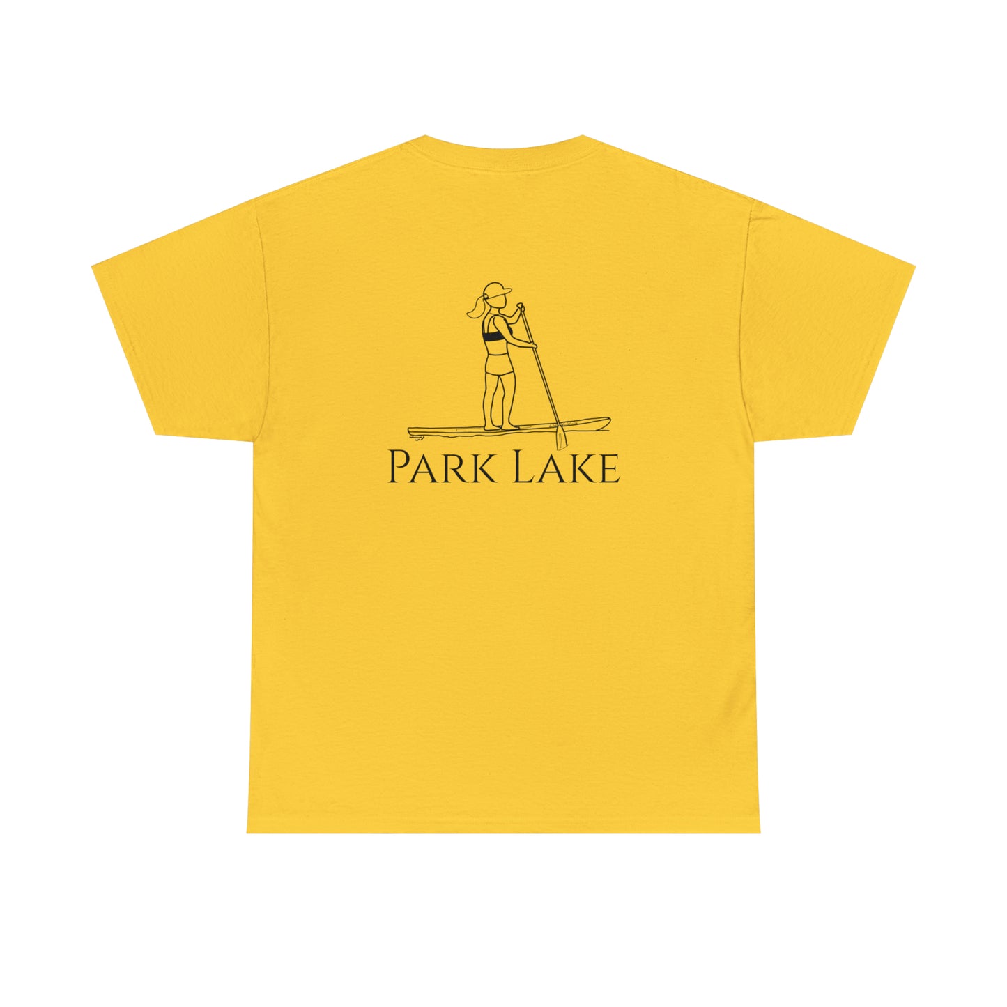 Paddle Board Girl - Park Lake Unisex Heavy Tee Shirt