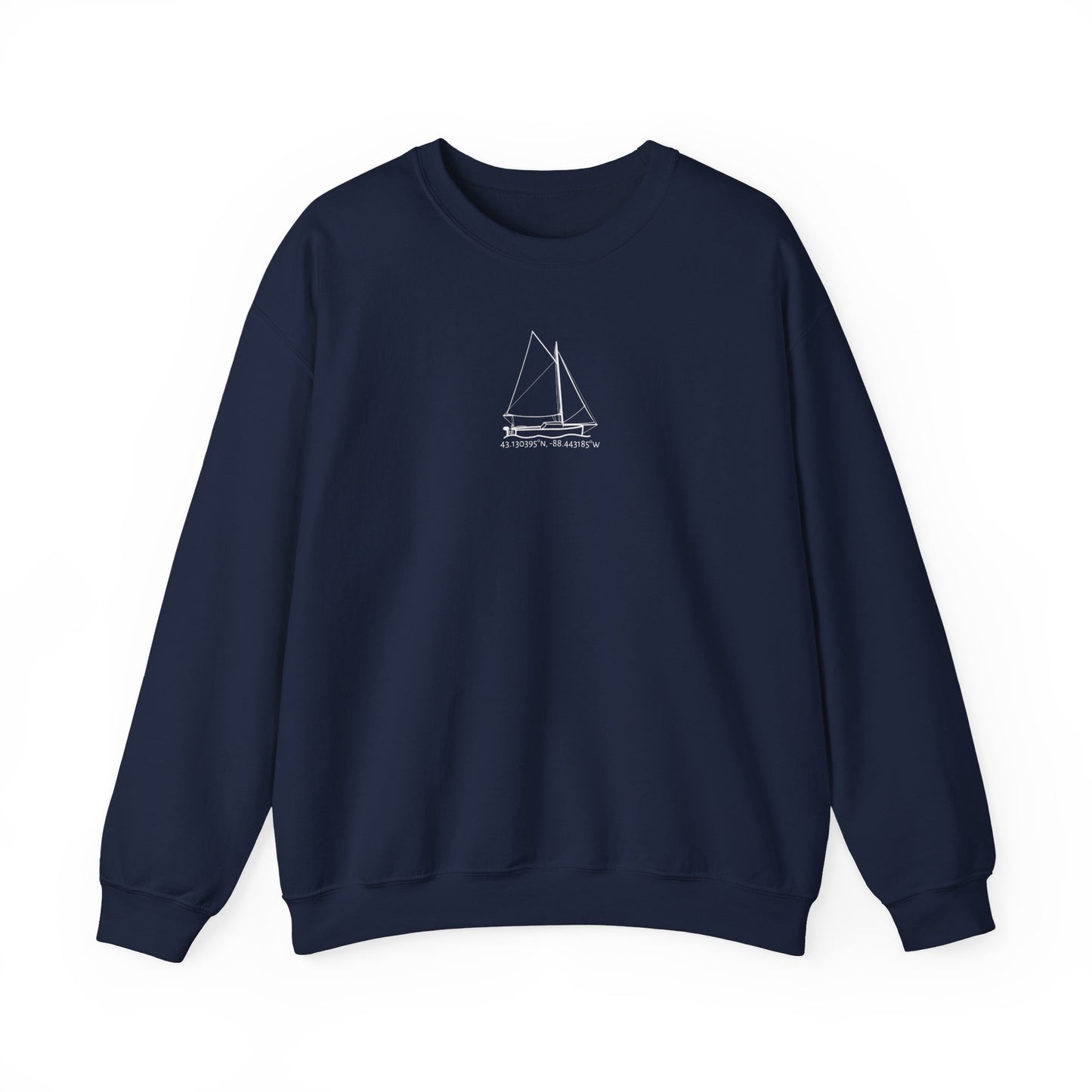 Sailboat With Motor Unisex Heavy Blend™ Crewneck Sweatshirt