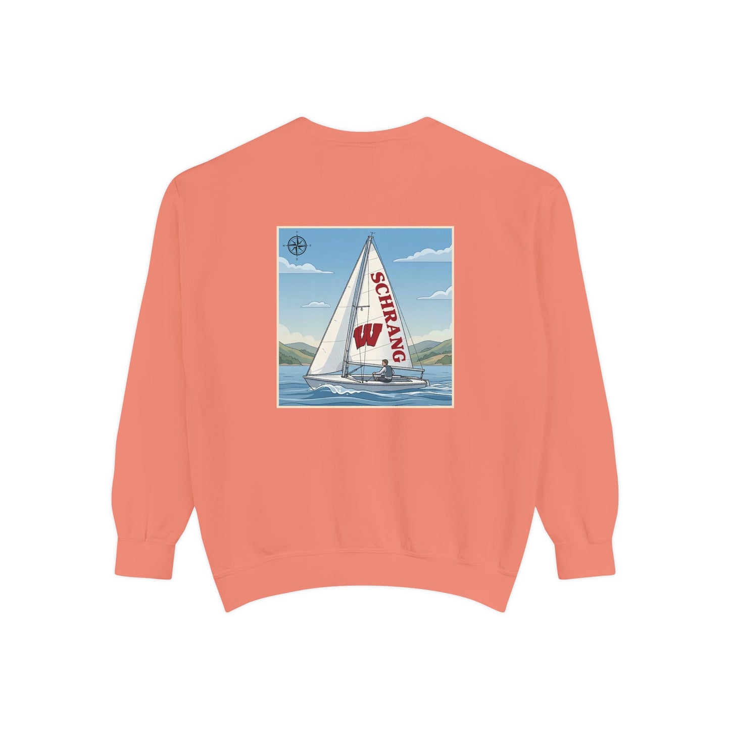 Custom Graphic Sailing - Comfort Colors Crewneck