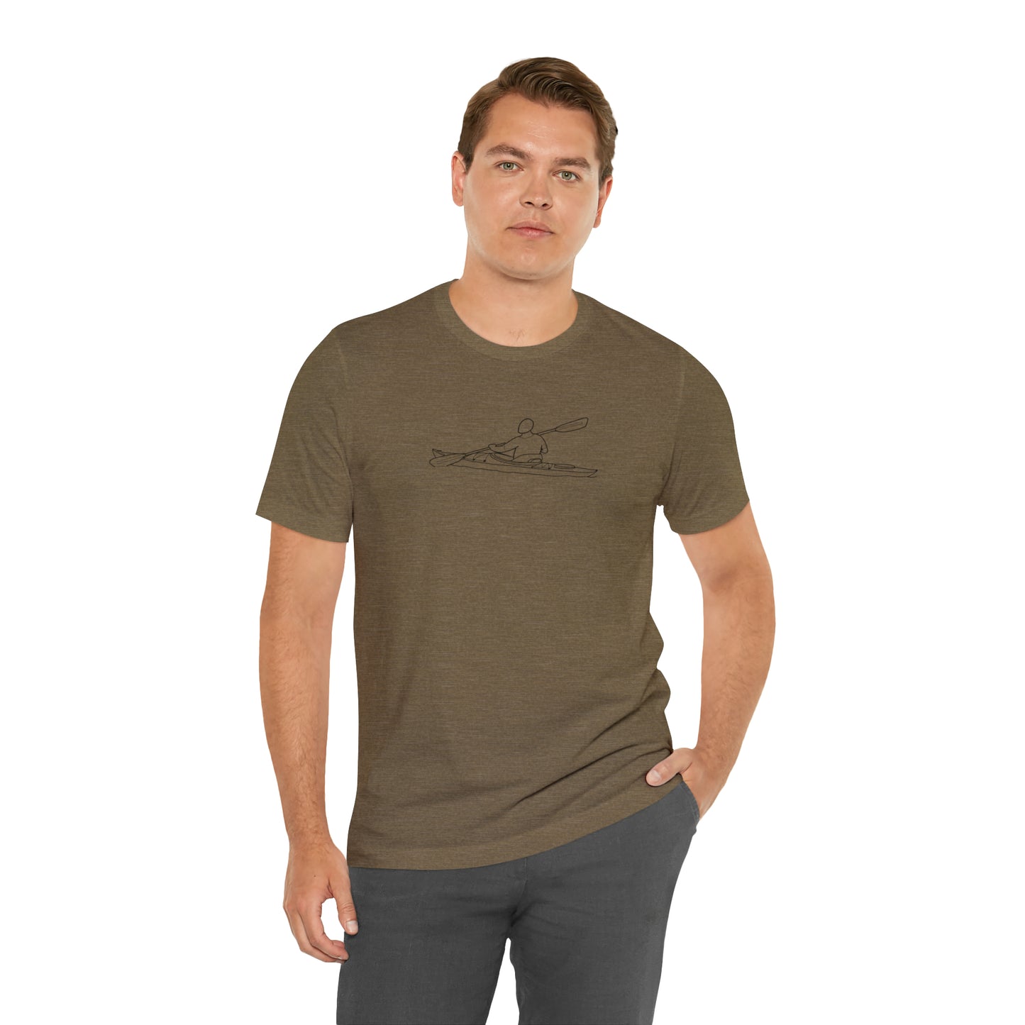 Eagle River Kayak Front - Unisex Lightweight Short Sleeve Tee