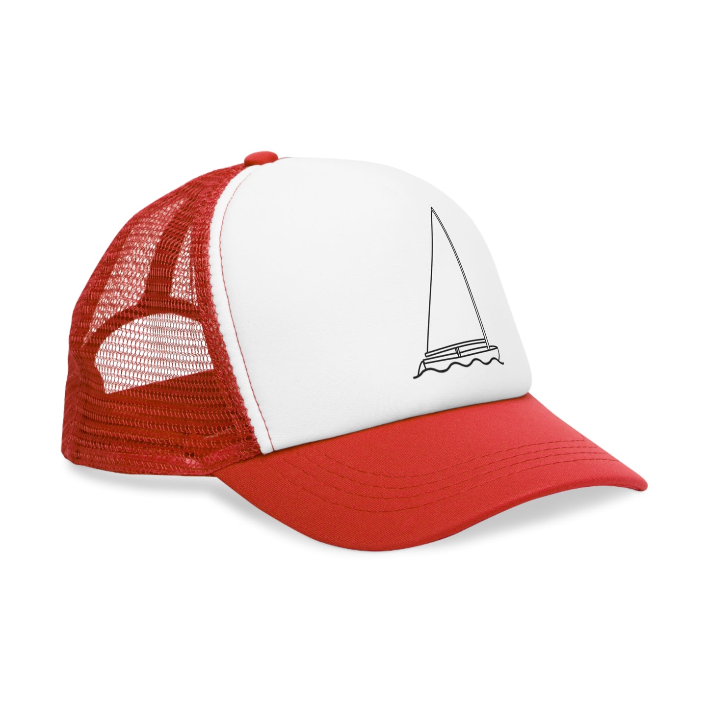 Sailboat Finn Model Mesh Trucker Cap