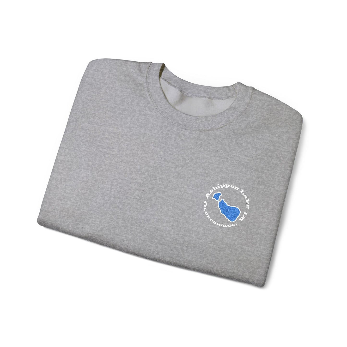 Ashippun Lake Embroidered Crewneck