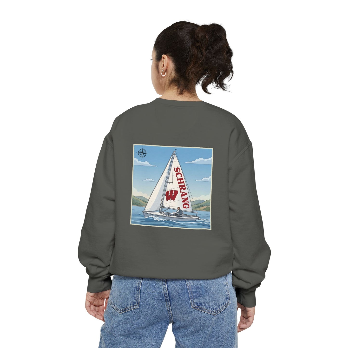 Custom Graphic Sailing - Comfort Colors Crewneck