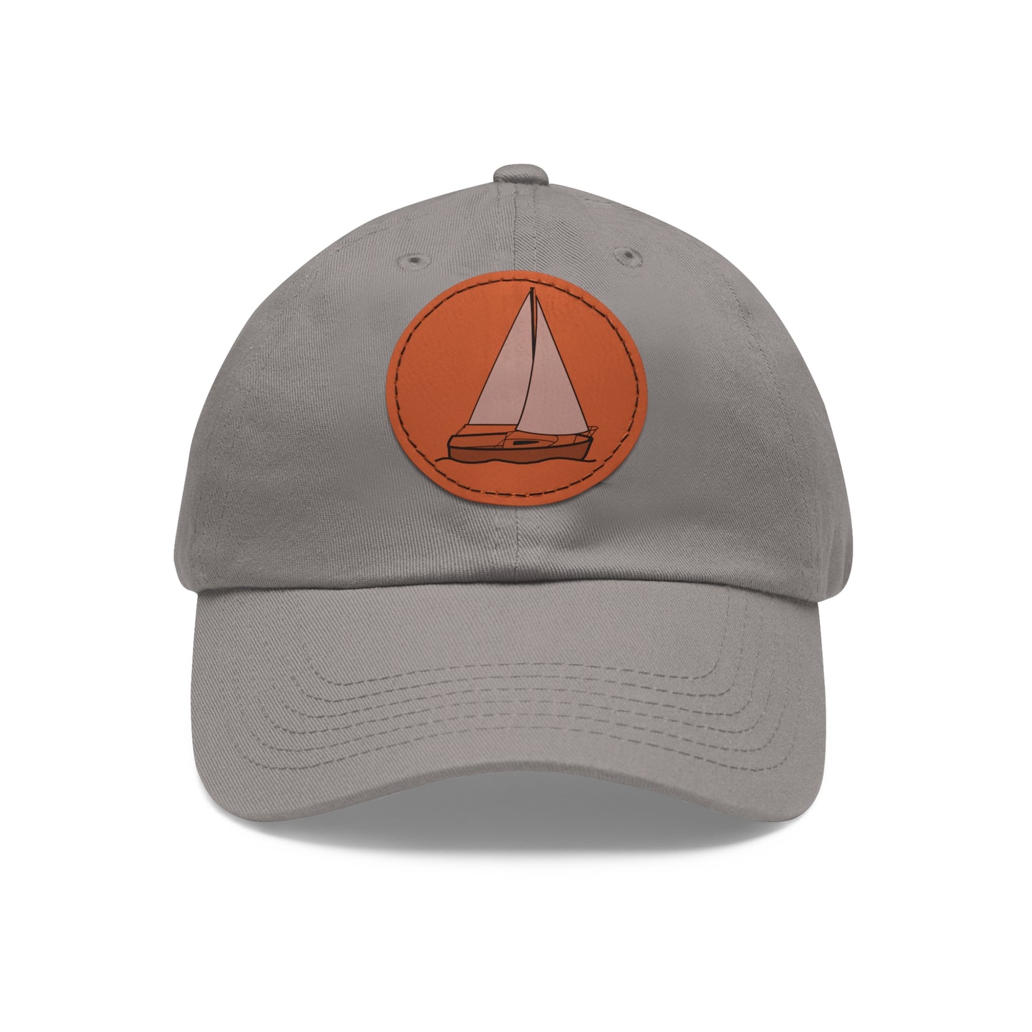 Sailboat Comfort model Hat with Leather Patch (Round)