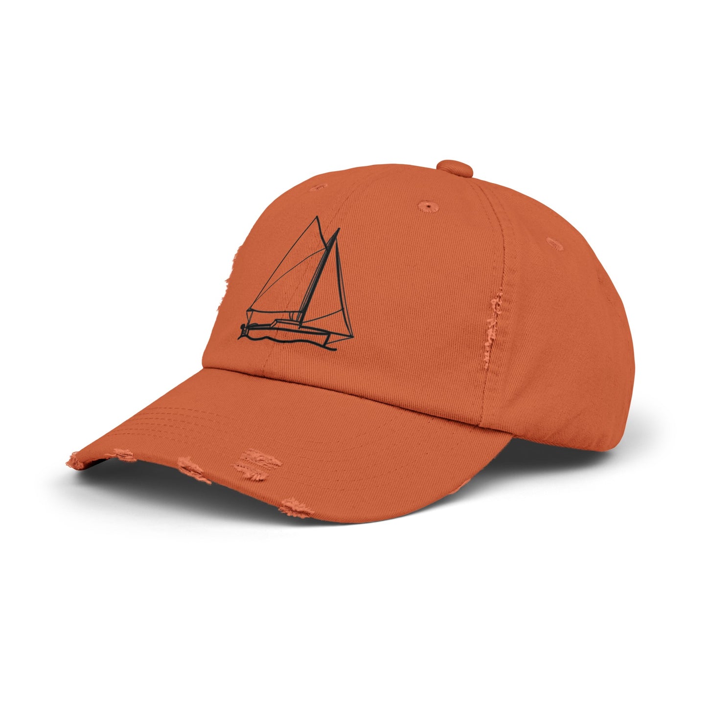 Sailboat with Motor Unisex Distressed Cap