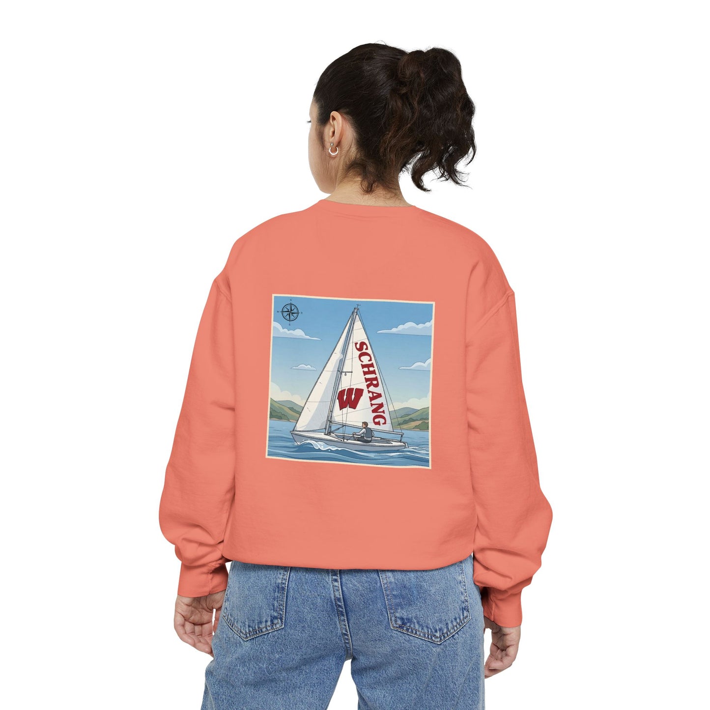 Custom Graphic Sailing - Comfort Colors Crewneck