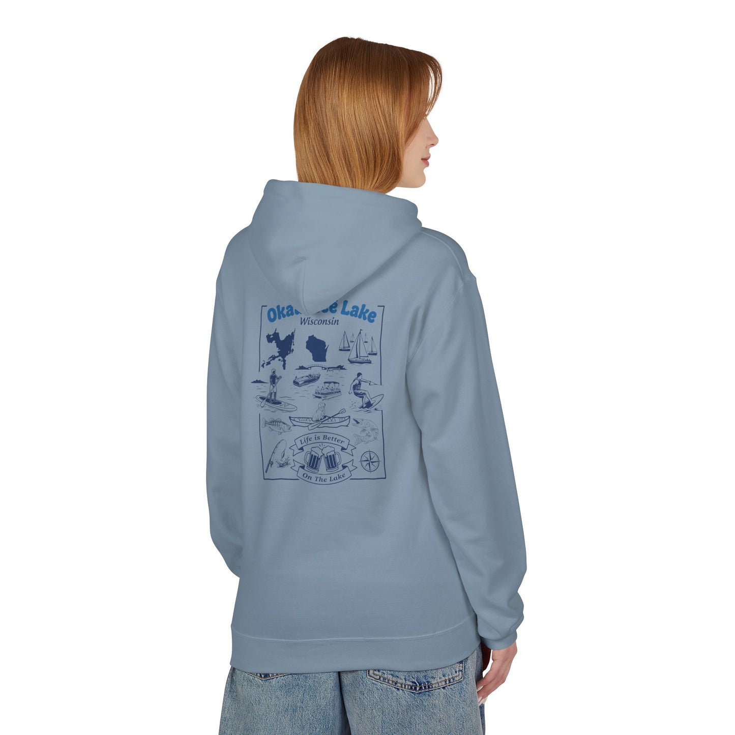 Okauchee Lake Midweight Travel Hoodie -  FD Style #1 (CLC)