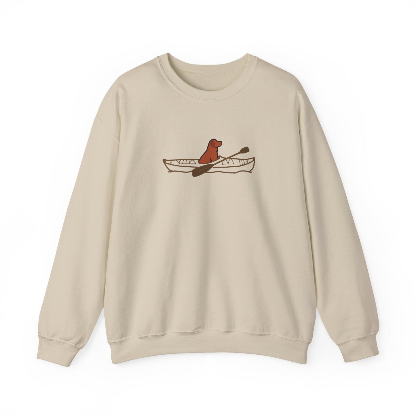 Lucy Lab Kayak Dog No back Final- Unisex Heavy Blend™ Crewneck Sweatshirt
