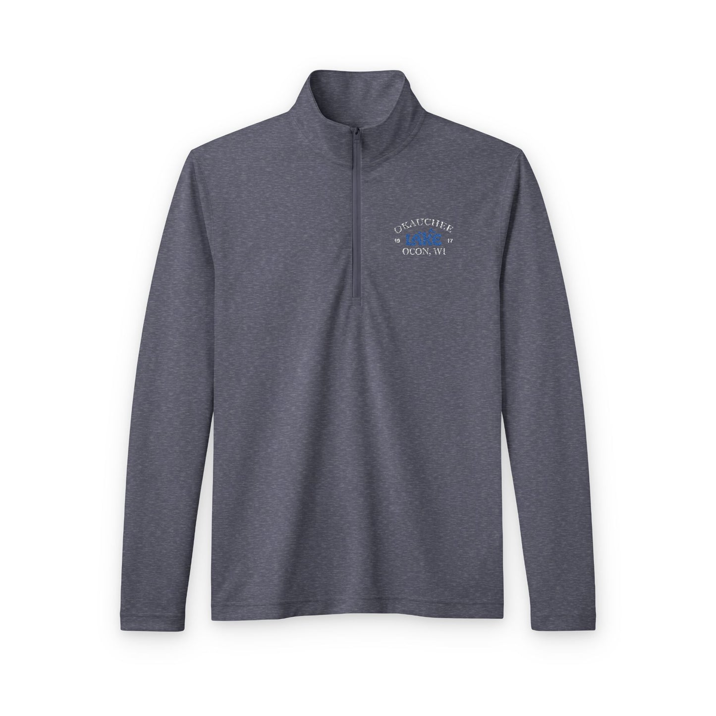 Okauchee 'Lake' ebroidered Heathered Quarter-Zip Pullover