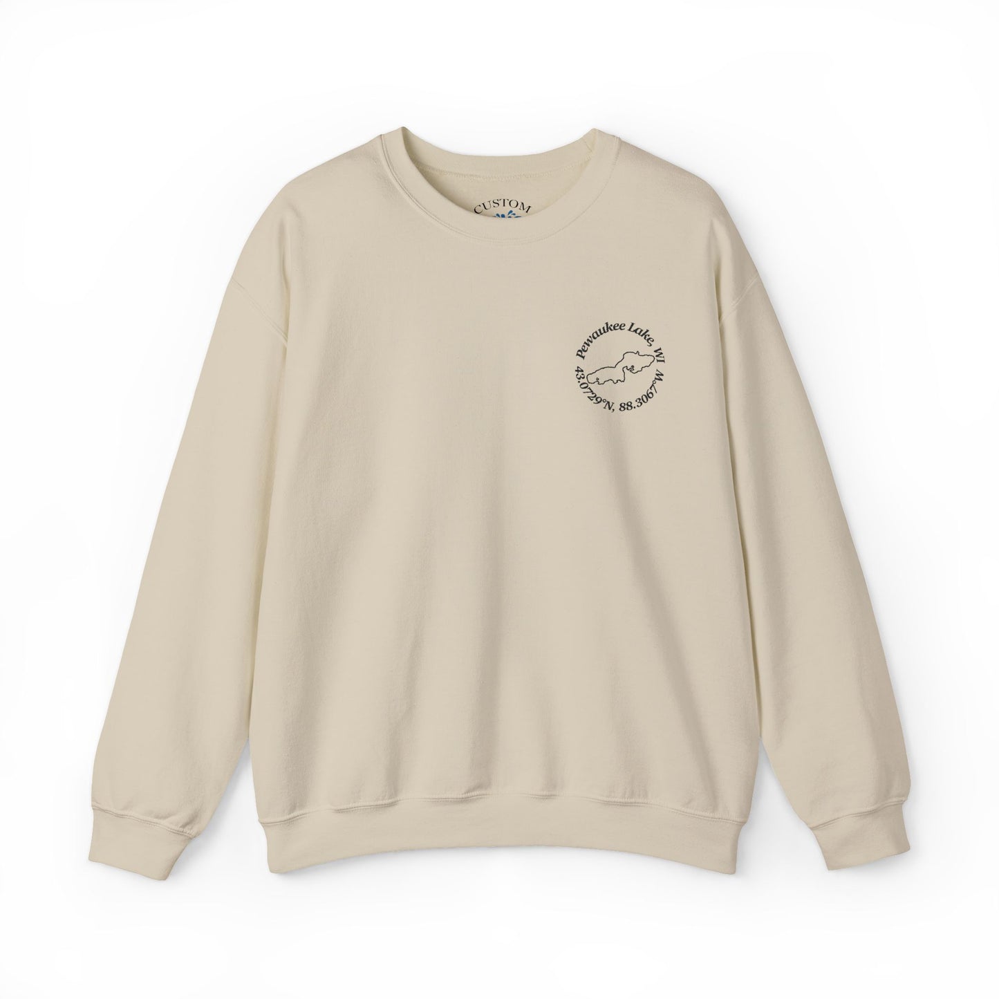 Pewaukee Lake Embroidered Crewneck Sweatshirt - Gildan