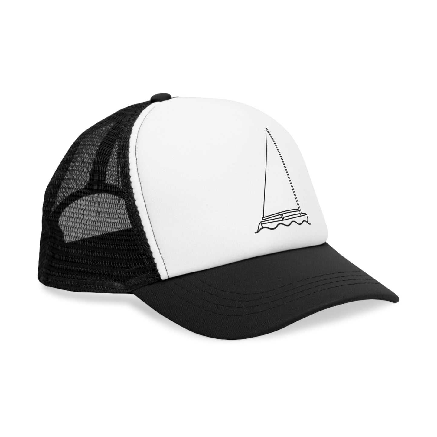 Sailboat Finn Model Mesh Trucker Cap