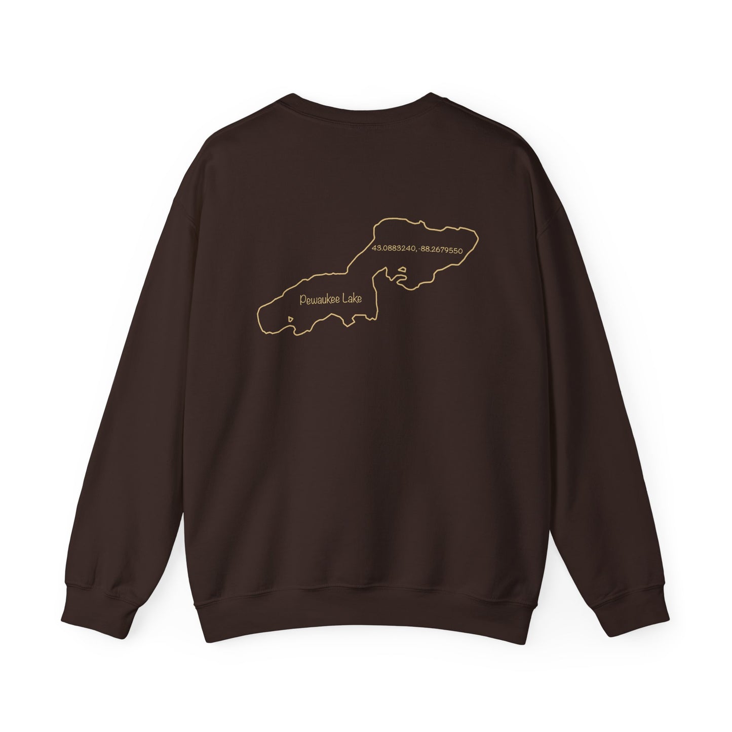 'Lucy the Lab' Kayak Dog Unisex Heavy Blend Crewneck Sweatshirt - Pewaukee Lake