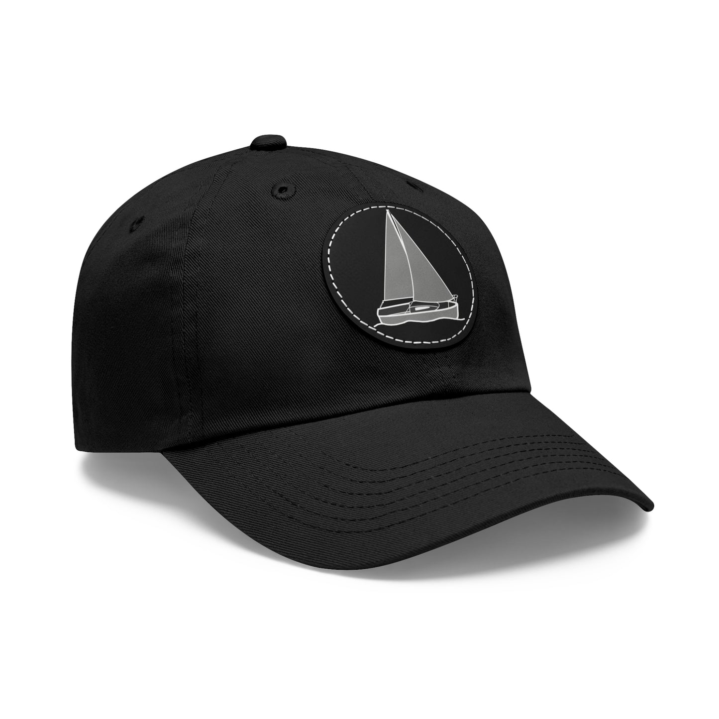 Sailboat Comfort model Hat with Leather Patch (Round)