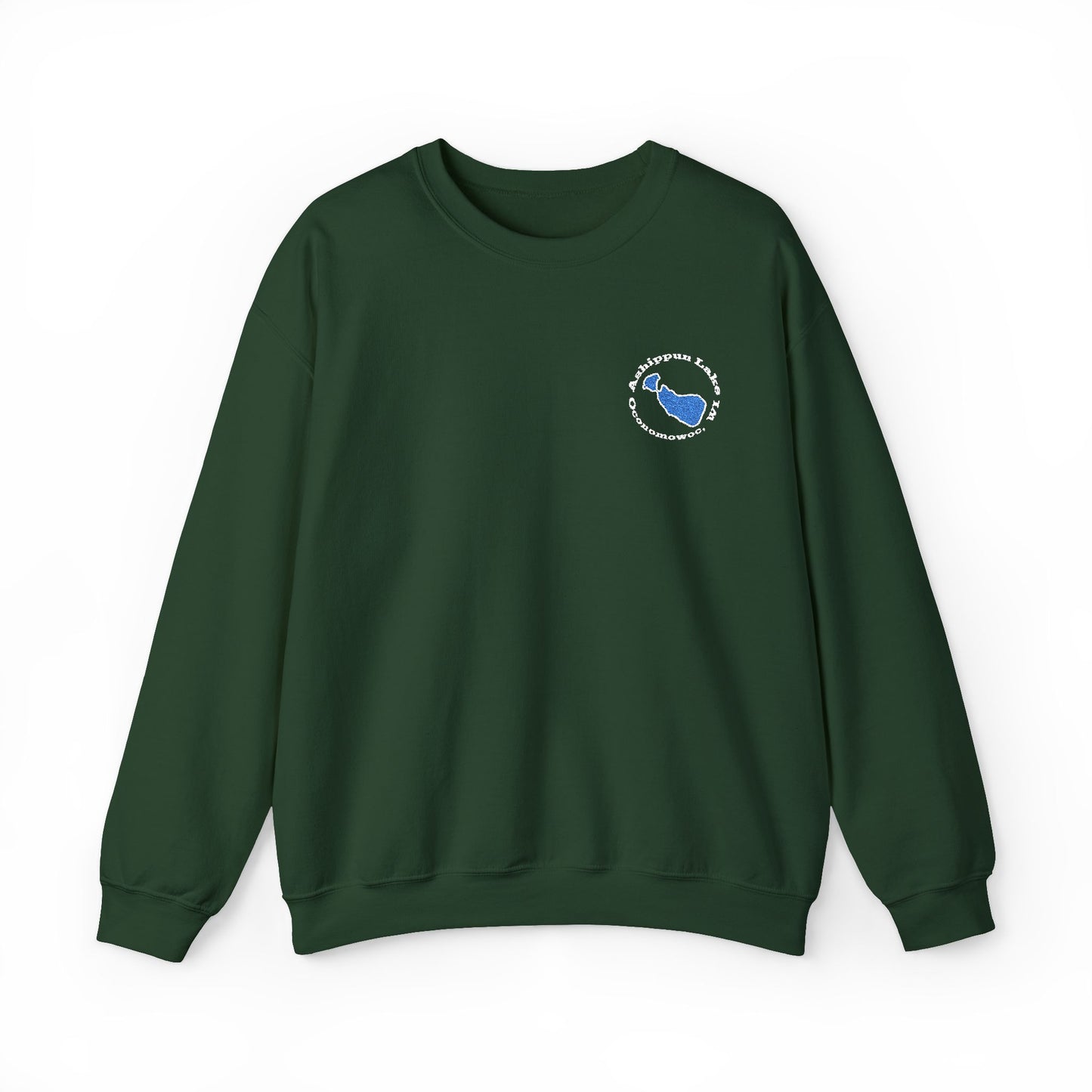 Ashippun Lake Embroidered Crewneck