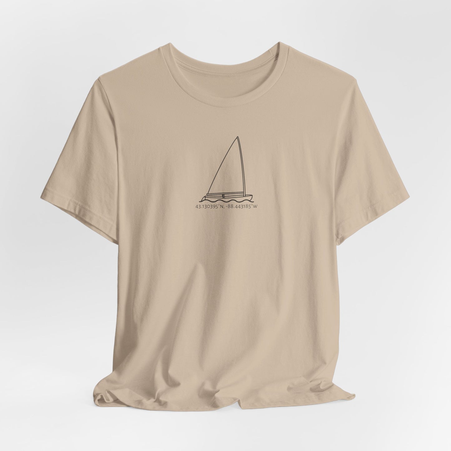 Sailboat Finn Model Type Unisex Lightweight Short Sleeve Tee