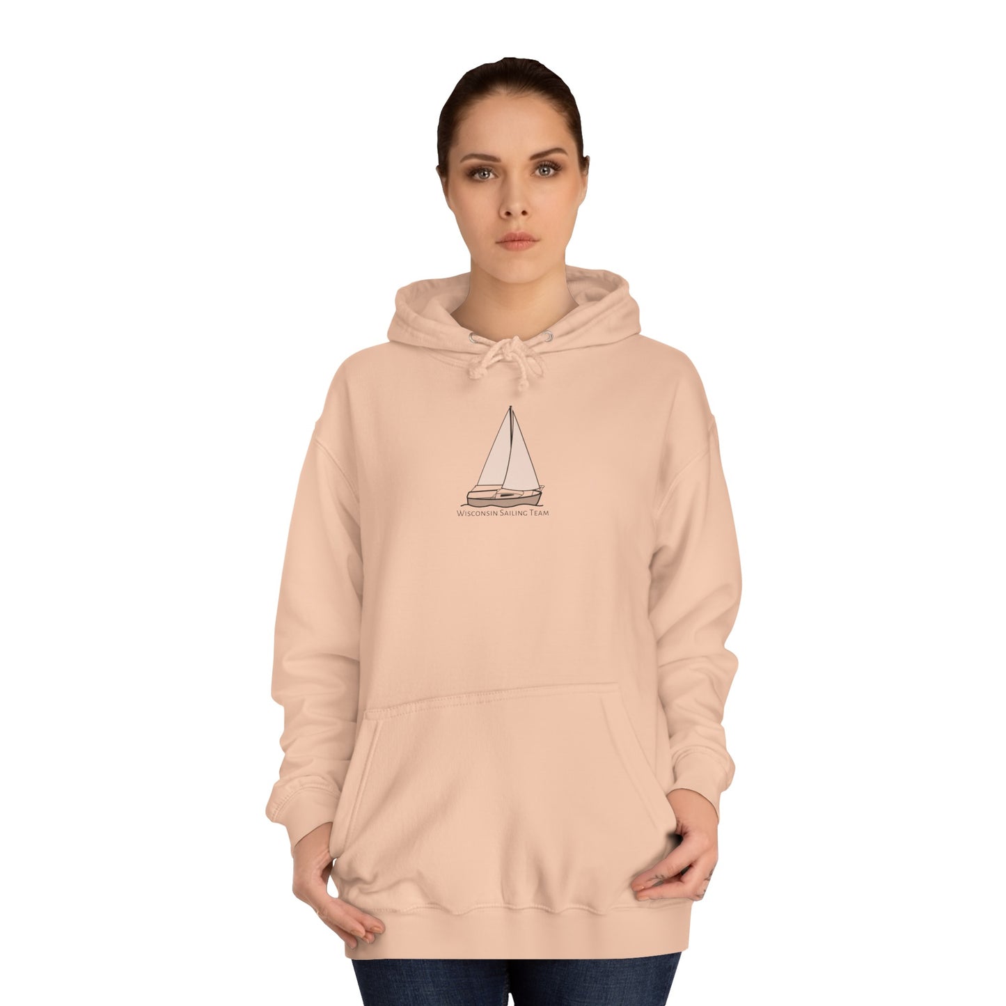 Wisconsin Sailing Team Plain Sailboat - Medium Weight Hoodie