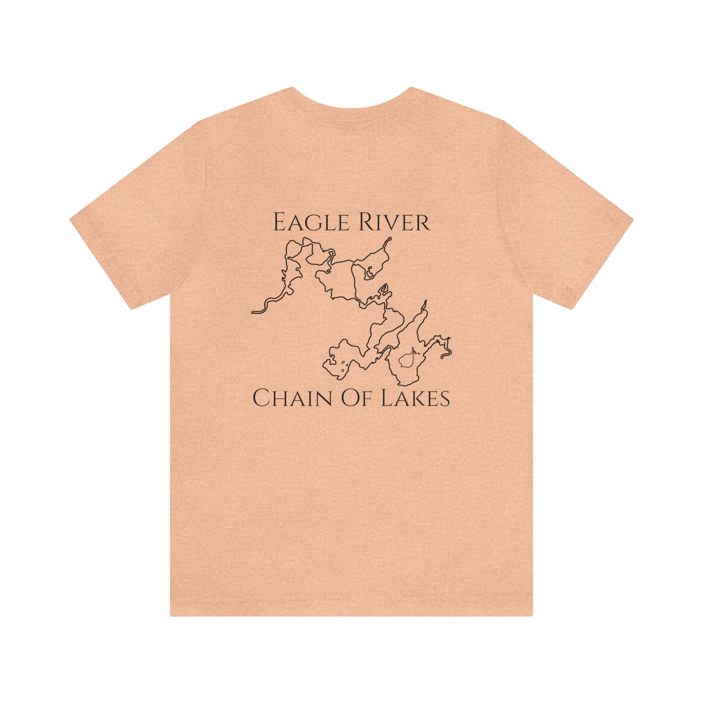 Eagle River Kayak Front - Unisex Lightweight Short Sleeve Tee