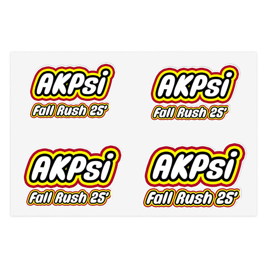 AKPsi Fall Rush Sticker Sheets | Fun & Vibrant Stickers for Campus Events, Party Favors, Scrapbooking, Decor