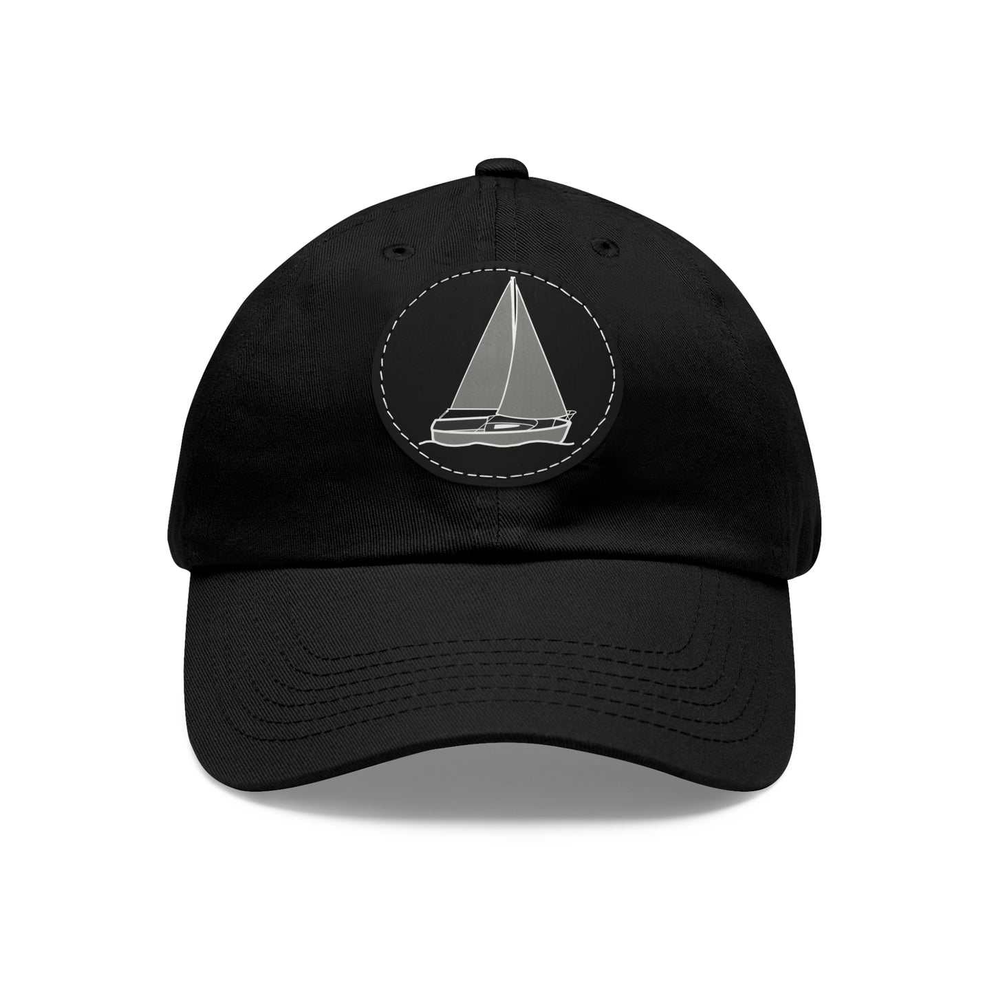 Sailboat Comfort model Hat with Leather Patch (Round)