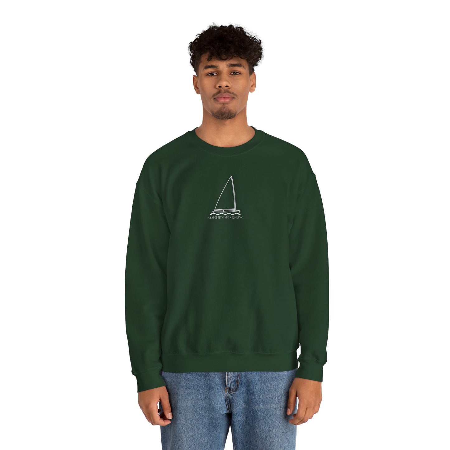 Sailboat Finn Model Type Unisex Heavy Blend™ Crewneck Sweatshirt