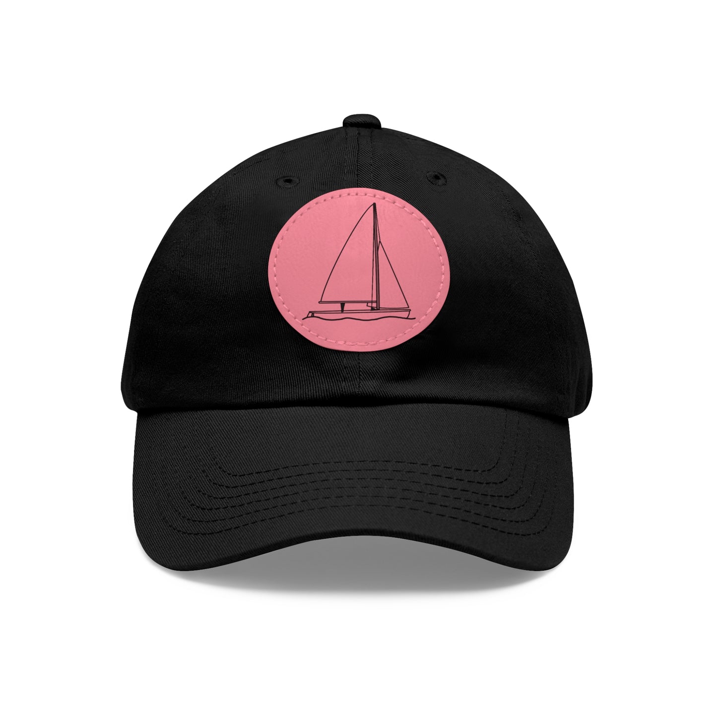 Sailboat 470 model Hat with Leather Patch (Round)