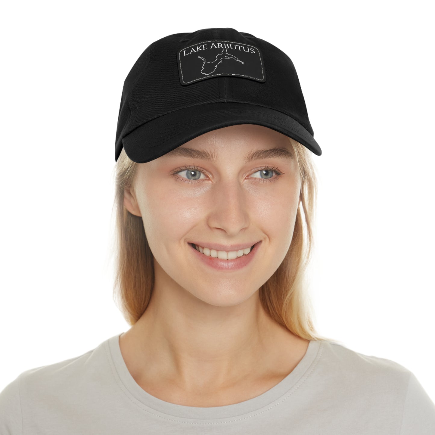 Lake Arbutus Embroidered Hat with Leather Patch