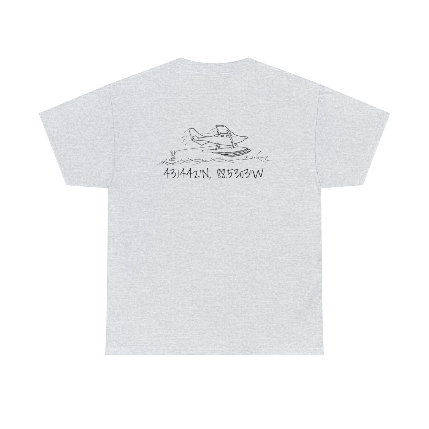 Float Plane - Lac LaBelle Unisex Heavyweight Short Sleeve Tee