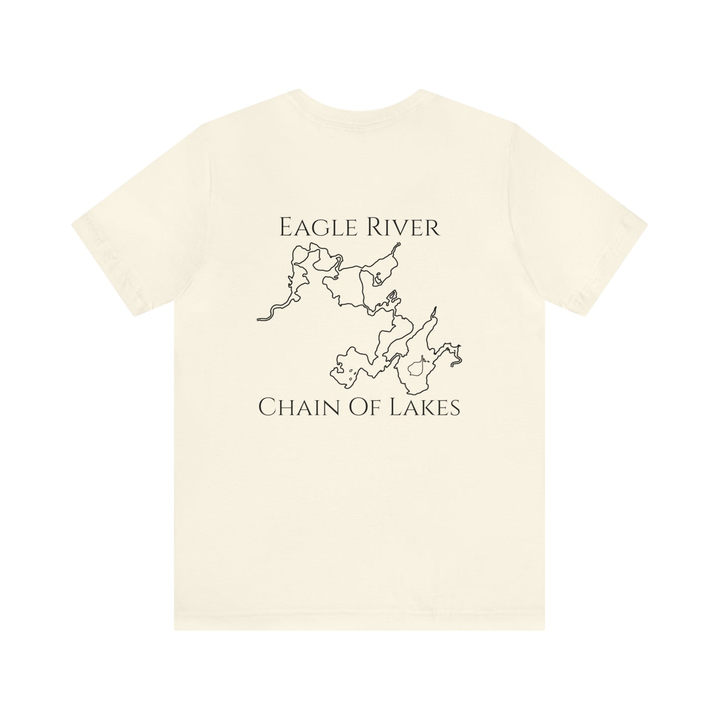 Eagle River Kayak Front - Unisex Lightweight Short Sleeve Tee