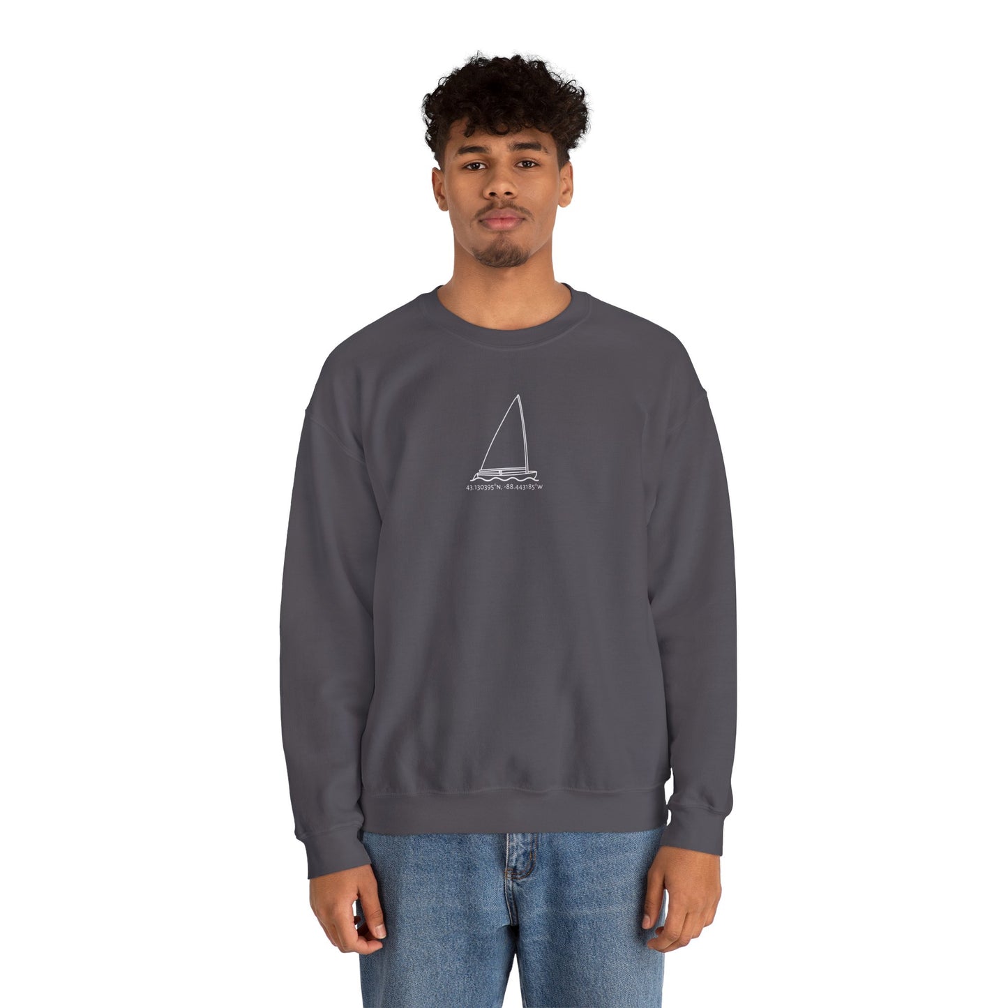 Sailboat Finn Model Type Unisex Heavy Blend™ Crewneck Sweatshirt