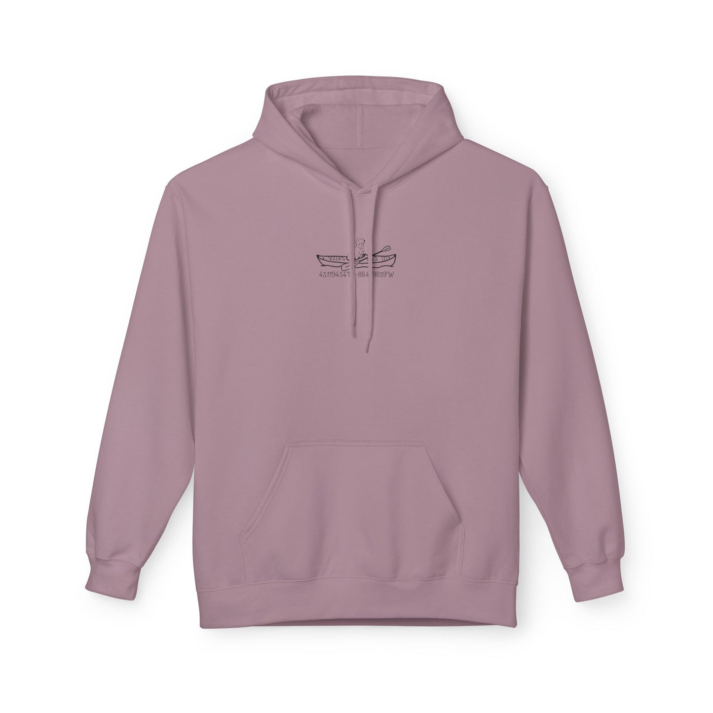 Bite or Beer Fishing, Golden retriever Kayak Dog Midweight Travel Hoodie - Softstyle Gildan