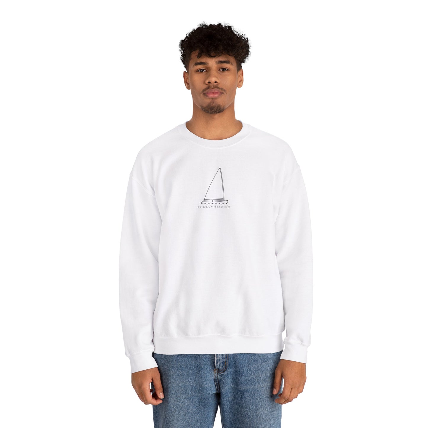 Sailboat Finn Model Type Unisex Heavy Blend™ Crewneck Sweatshirt