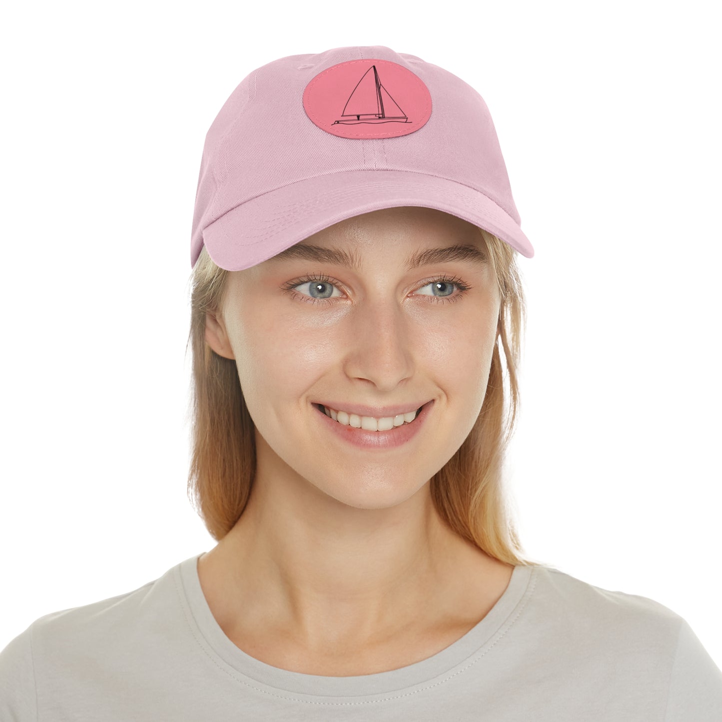 Sailboat 470 model Hat with Leather Patch (Round)