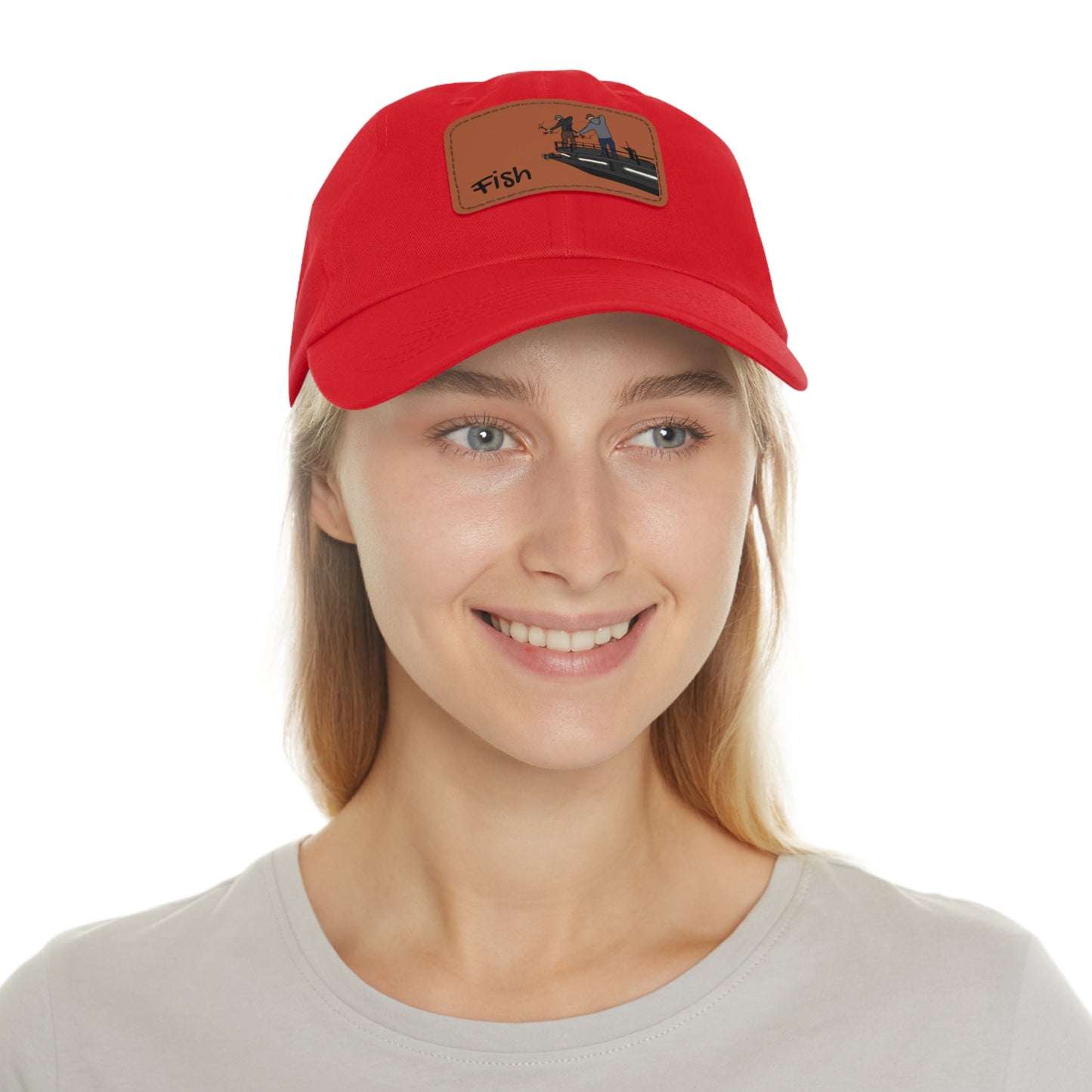 Bow fishing Hat with Leather Patch