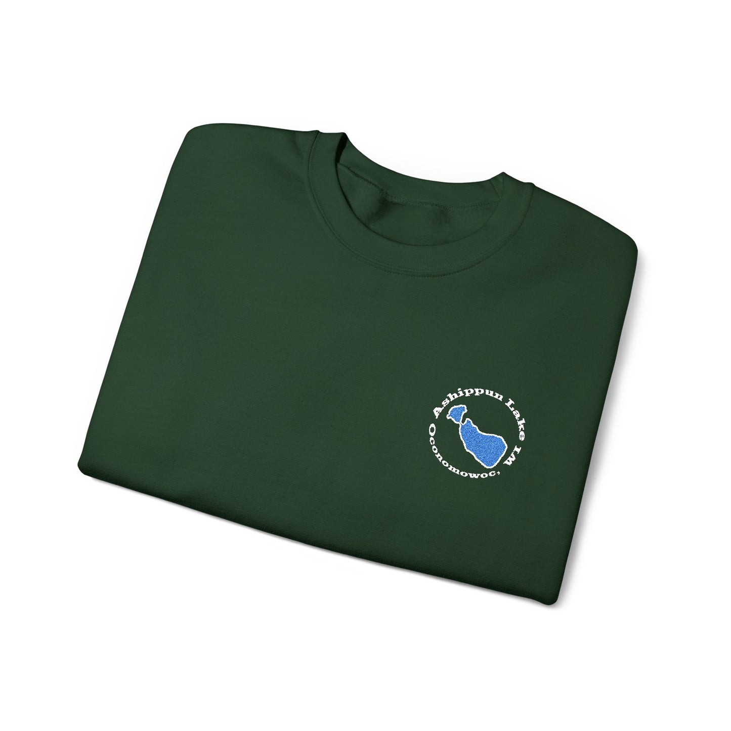 Ashippun Lake Embroidered Crewneck