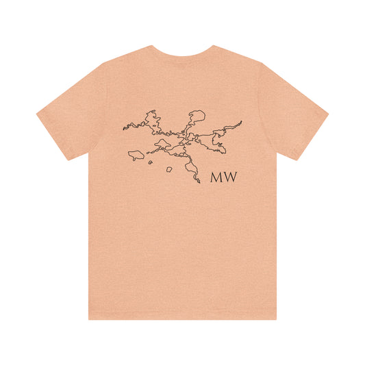 Paddle Board Female - Manitowish Waters Unisex Lightweight Short Sleeve Tee