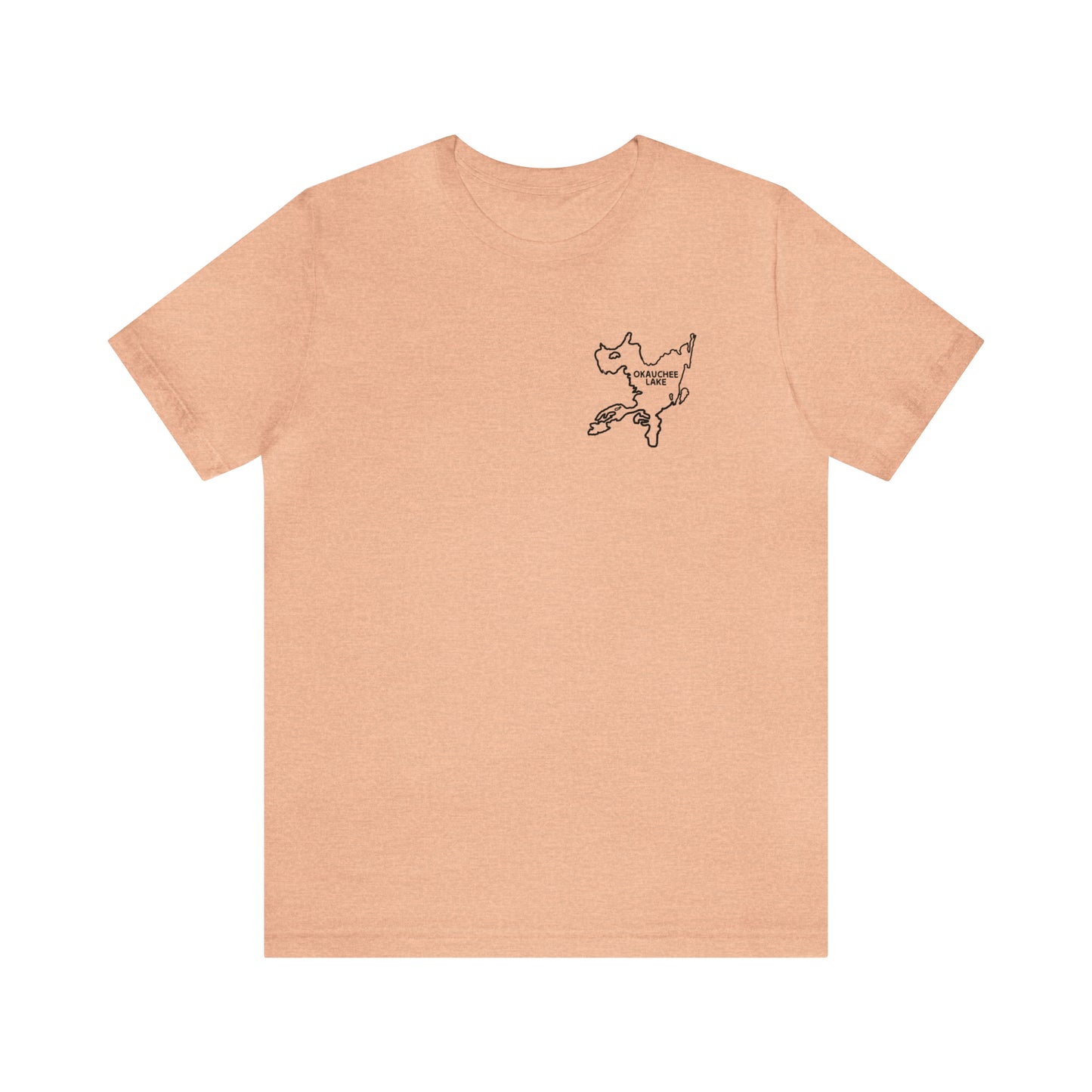 Okauchee Lake, Surfing Sketch - Unisex Lightweight Short Sleeve Tee